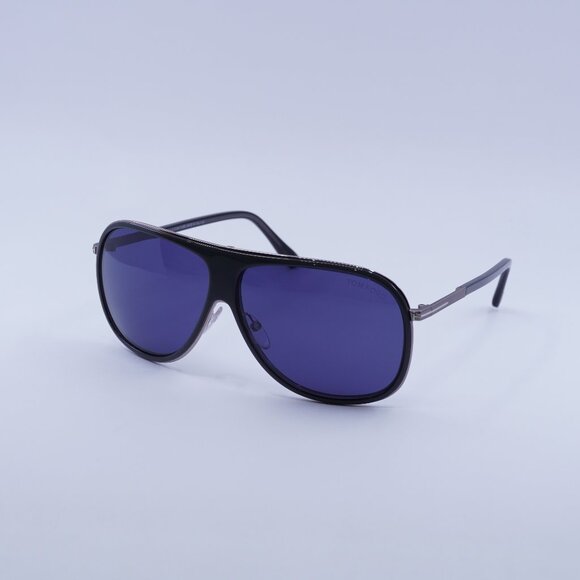 Tom Ford Chris FT0462 20V Sunglasses Grey Aviator Frame, Blue Lenses - Picture 1 of 9